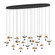 Dracera LED Linear Pendant in Black & Gold Leaf (217|390343A)