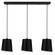 Bolivia Three Light Linear Pendant in Black (217|206246A)