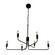 Portofino Six Light Chandelier in Black (217|205786A)