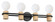 Chieveley Four Light Bath/Vanity in Matte Black & Wood (217|205371A)