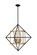 Pryor Four Light Pendant in Antique Gold/Black (217|204683A)