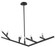 The Oaks Eight Light Linear Chandelier in Black (192|HF8888-BLK)