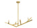 The Oaks Eight Light Linear Chandelier in Brushed Brass (192|HF8888-BB)