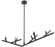The Oaks 12 Light Linear Chandelier in Black (192|HF8812-BLK)