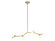 Hampton LED Chandelier in Brushed Brass With White Glass (192|HF4806-WHT)