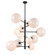 Delilah 12 Light Chandelier in Black (192|HF4212-BK-WHT)
