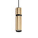 Cicada LED Pendant in Knurled Brass With Black (192|HF1075-BBK)