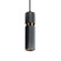Cicada LED Pendant in Knurled Dark Grey With Brass (192|HF1074-DGY)