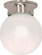 6 White Ball One Light Flush Mount in Brushed Nickel (72|60-245)
