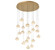 Calcolo LED Chandelier in Painted Antique Brass (541|12122-030)