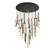 Piatto LED Chandelier in Matte Black & Plated Brushed Gold (541|12106-023)