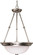 Alabaster Glass Brushed Nickel Three Light Pendant in Brushed Nickel (72|60-203)