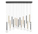 Positano LED Chandelier in Matte Black and Plated Brushed Gold (541|10152-023)