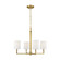 Danica Four Light Chandelier in Burnished Brass (454|TC1194BBS)