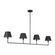 Ender Four Light Linear Chandelier in Midnight Black (454|DJC1274MBK)