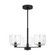 Lochdale Three Light Chandelier in Midnight Black (454|DJC1233MBK)