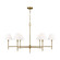 Ridgewood Six Light Chandelier in Burnished Brass (454|CC1786BBS)