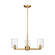 Fullton Three Light Chandelier in Satin Brass (454|3164203C-848)