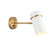 CILINDRO One Light Wall Sconce in Aged Gold Brass & White (423|S17711AGWH)