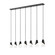 Aimie Seven Light Linear Chandelier in Matte Black (224|828P6-7L-MB)