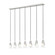 Aimie Seven Light Linear Chandelier in Brushed Nickel (224|828P6-7L-BN)