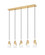 Aimie Five Light Linear Chandelier in Modern Gold (224|828P6-5L-MGLD)