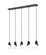 Aimie Five Light Linear Chandelier in Matte Black (224|828P6-5L-MB)