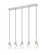 Aimie Five Light Linear Chandelier in Brushed Nickel (224|828P6-5L-BN)