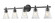 Belle Five Light Vanity in Matte Black (224|7519-5V-MB)