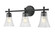 Belle Three Light Vanity in Matte Black (224|7519-3V-MB)