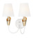 Claudelle Two Light Wall Sconce in Tundra White + Modern Gold (224|4014-2S-TW-MGLD)