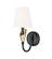 Claudelle One Light Wall Sconce in Matte Black + Modern Gold (224|4014-1S-MB-MGLD)