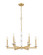Kaden Six Light Chandelier in Modern Gold (224|3045-6MGLD)