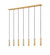 Stari Seven Light Linear Chandelier in Modern Gold (224|1956P-7L-MGLD)