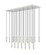 Stari 23 Light Linear Chandelier in Brushed Nickel (224|1956P-23L-BN)