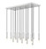 Stari 17 Light Linear Chandelier in Brushed Nickel (224|1956P-17L-BN)