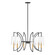 Hanley Six Light Chandelier in Matte Black and Warm Brass (51|1-7168-6-143)