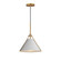 Lucas One Light Pendant in Light French Gray / Natural Aged Brass (16|25229LFGNAB)