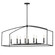 Martel Eight Light Linear Pendant in Blacksmith (16|21848BS)