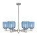 Arcadia Six Light Chandelier in Satin Nickel (405|716-6CR-SN-G558-6BL)