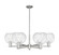 Arcadia Six Light Chandelier in Satin Nickel (405|716-6CR-SN-G122-8)