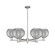 Arcadia Six Light Chandelier in Satin Nickel (405|716-6CR-SN-G1213-8SM)