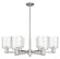 Arcadia Six Light Chandelier in Satin Nickel (405|716-6CR-SN-G1113)