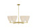Arcadia Six Light Chandelier in Satin Gold (405|716-6CR-SG-NBD-9-NAT)