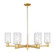 Arcadia Six Light Chandelier in Satin Gold (405|716-6CR-SG-G802)