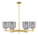 Arcadia Six Light Chandelier in Satin Gold (405|716-6CR-SG-G558-6SM)