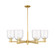 Arcadia Six Light Chandelier in Satin Gold (405|716-6CR-SG-G558-6CL)