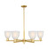 Arcadia Six Light Chandelier in Satin Gold (405|716-6CR-SG-G441)
