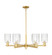 Arcadia Six Light Chandelier in Satin Gold (405|716-6CR-SG-G342)
