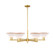 Arcadia Six Light Chandelier in Satin Gold (405|716-6CR-SG-G131)